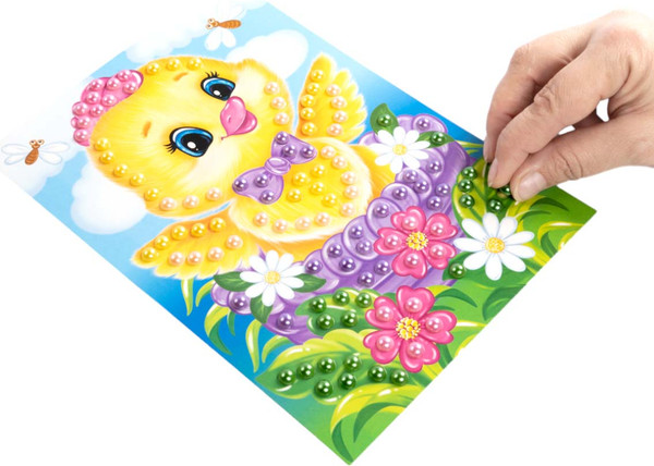 Изображение товара Набор для творчества Десятое королевство Аппликация бусинами Цыпленок / 05411