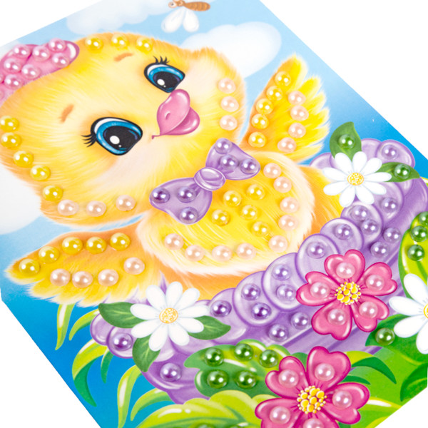 Изображение товара Набор для творчества Десятое королевство Аппликация бусинами Цыпленок / 05411