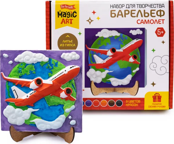 Изображение товара Набор для творчества Десятое королевство Барельеф Самолет / 04839