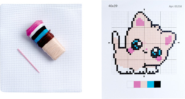 Изображение товара Набор для творчества Десятое королевство Вышивка Кисонька / 05258