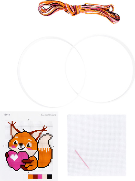 Изображение товара Набор для творчества Десятое королевство Вышивка Бельчонок с сердечком / 05620