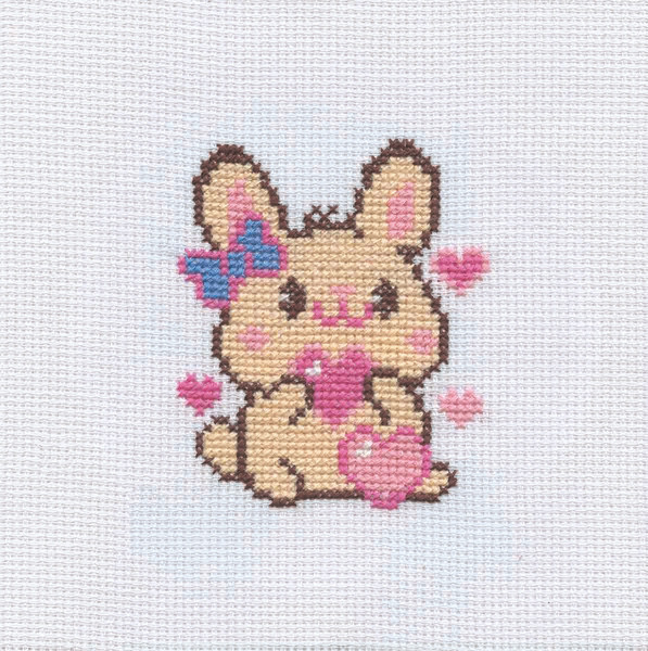 Изображение товара Набор для творчества Десятое королевство Вышивка Зайчишка с сердечком / 05621