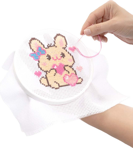 Изображение товара Набор для творчества Десятое королевство Вышивка Зайчишка с сердечком / 05621