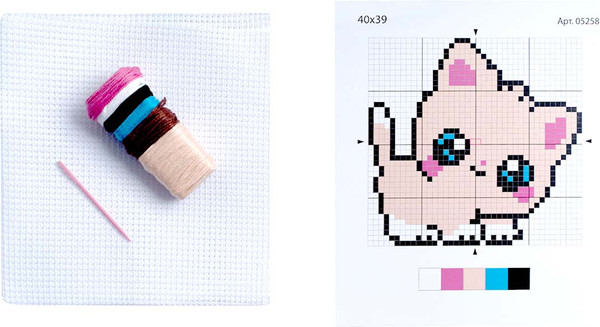 Изображение товара Набор для творчества Десятое королевство Вышивка Кисонька / 05367