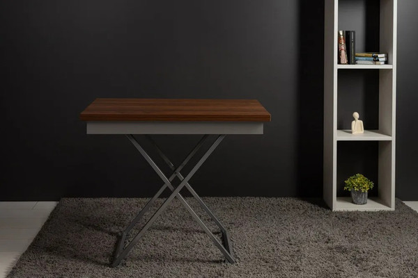 Изображение товара Стол-трансформер Levmar Apollo D44/S59 (миланский орех/серебро)