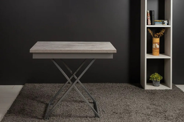 Изображение товара Стол-трансформер Levmar Apollo D51/S59 (бетон/серебро)