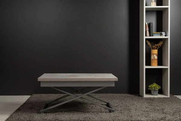 Изображение товара Стол-трансформер Levmar Apollo D51/S59 (бетон/серебро)