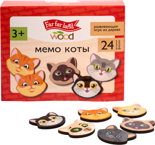 Изображение товара Развивающая игра Десятое королевство Far far land wood Мемо Коты / 05199