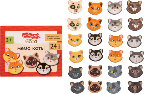 Изображение товара Развивающая игра Десятое королевство Far far land wood Мемо Коты / 05199