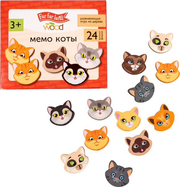 Изображение товара Развивающая игра Десятое королевство Far far land wood Мемо Коты / 05199