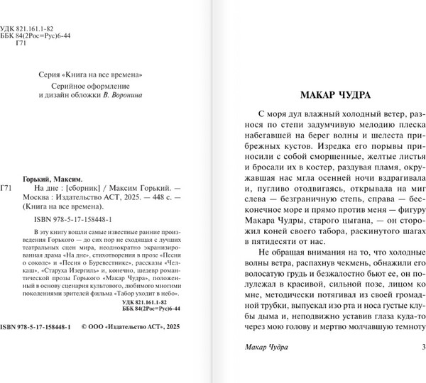 Изображение товара Книга АСТ На дне, мягкая обложка (Горький Максим)