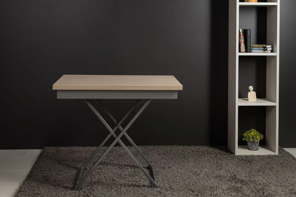 Изображение товара Стол-трансформер Levmar Apollo D68/S59 (дуб шамони светлый/серебро)