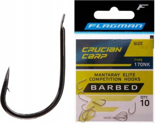 Изображение товара Набор крючков рыболовных Flagman Fishing Crucian Carp №14 / 170NK-14 (10шт)