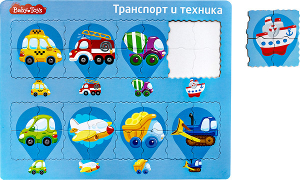 Изображение товара Развивающая игра Десятое королевство Транспорт и техника планшетный / 05234