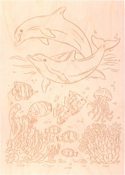 Изображение товара Доска для выжигания Десятое королевство Дельфины / 05016