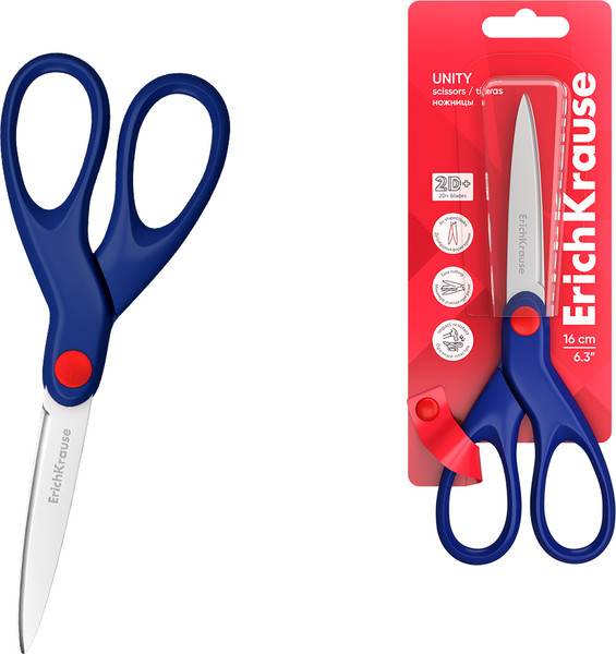 Изображение товара Ножницы канцелярские Erich Krause Unity / 60843 (синий)