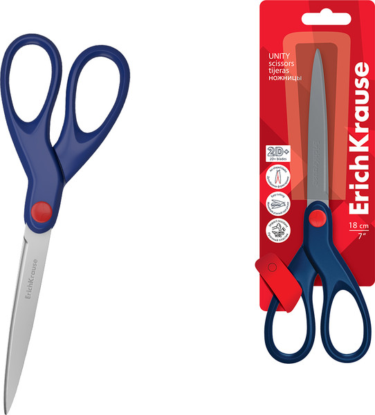 Изображение товара Ножницы канцелярские Erich Krause Unity / 60845 (синий)