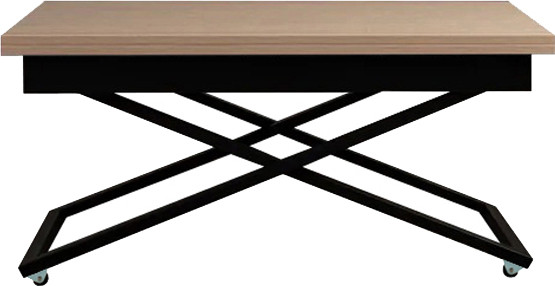 Изображение товара Стол-трансформер Levmar Apollo D31/S53 (выбеленный дуб/черные опоры)