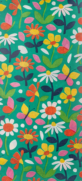 Изображение товара Набор бумаги для оформления подарков Erich Krause Decor. Цветочная поляна / 62173