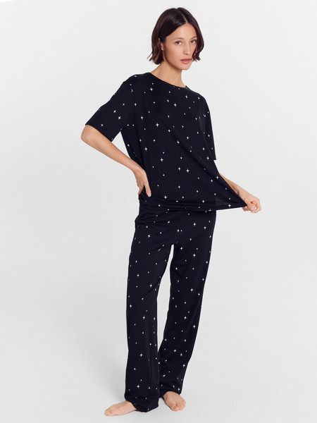 Изображение товара Пижама Mark Formelle 592559 (р.164/170-84-90, звездная россыпь на черном)