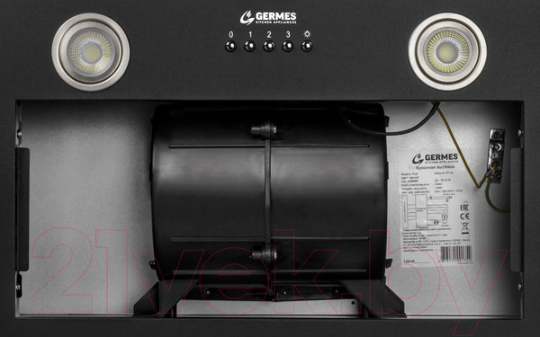 Изображение товара Вытяжка скрытая Germes Pula (черный)