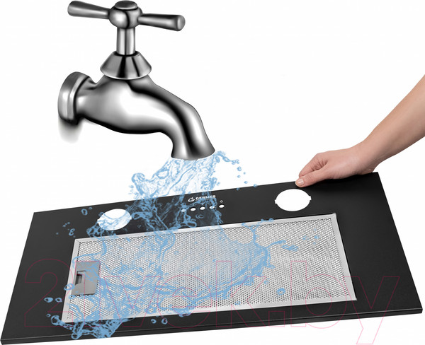 Изображение товара Вытяжка скрытая Germes Pula (черный)