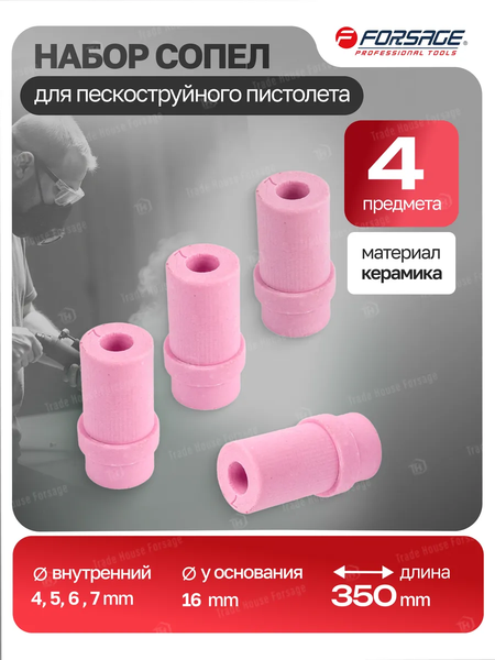 Изображение товара Сопла для пескоструйного пистолета Forsage F-SBCG-P (7413)