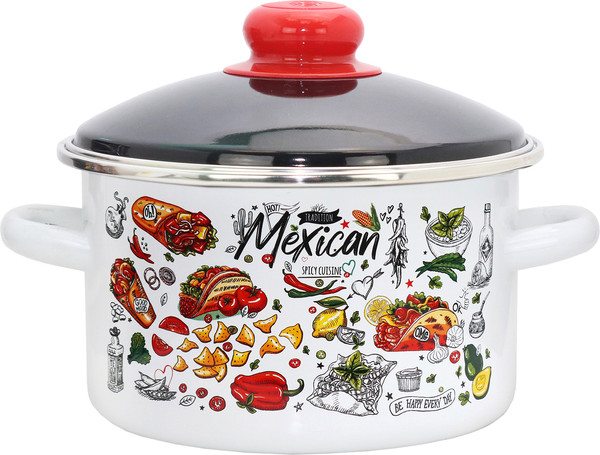 Изображение товара Кастрюля Эмаль Мексика 01-1610/6М