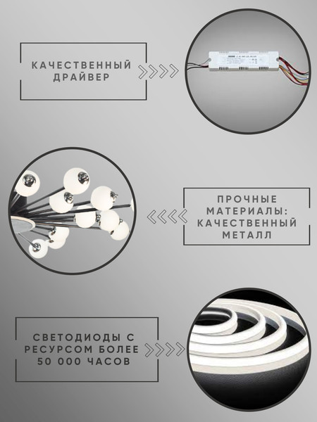 Изображение товара Люстра Aitin-Pro H77117/24+1 (черный/хром)