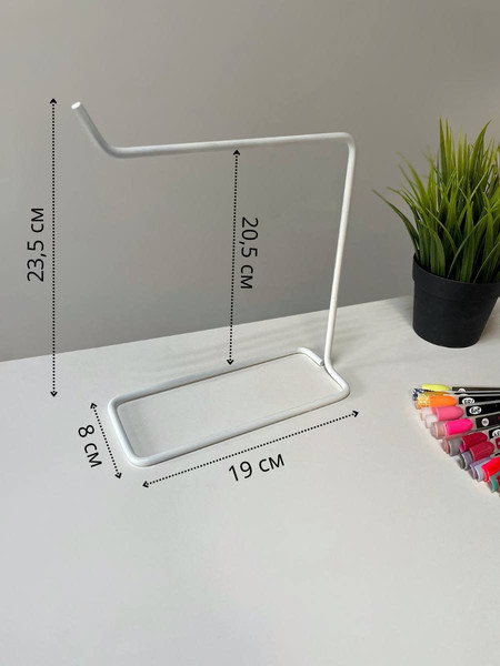 Изображение товара Подставка для типс ОМурМебель металлическая на одну сторону (белый)