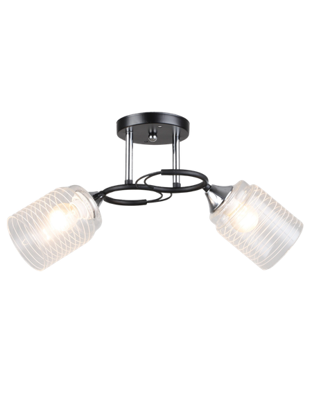 Изображение товара Потолочный светильник Aitin-Pro НПБ 02-2x60-101 / K2246/2 (черный/хром)