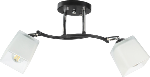 Изображение товара Спот Aitin-Pro НПБ 02-2x60-101 / N6106/2 (черный/хром)