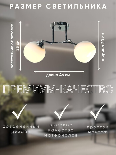 Изображение товара Потолочный светильник Aitin-Pro НПБ 02-2х60-101 / XA1082/2