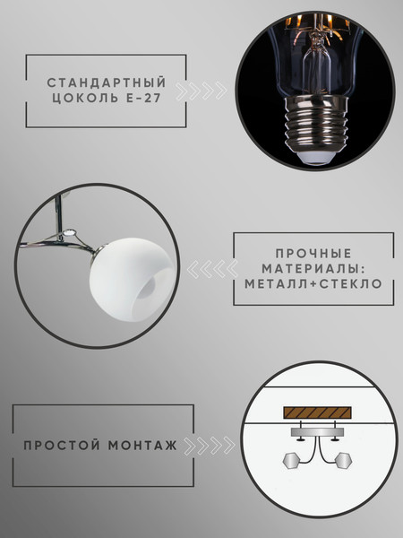 Изображение товара Потолочный светильник Aitin-Pro НПБ 02-2х60-101 / XA1082/2