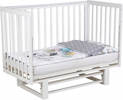 Изображение товара Детская кроватка Polini Kids Simple 341 с маятником / 0003167-04 (белый)