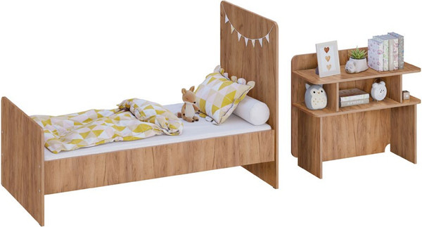 Изображение товара Детская кровать-трансформер Polini Kids Ameli 1150 / 0002759.174 (белый/дуб крафт золотой)