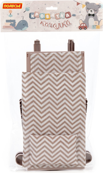 Изображение товара Аксессуар для куклы Полесье Кроватка-качалка №4 / 24026 (темно-кремовый)