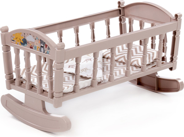 Изображение товара Аксессуар для куклы Полесье Кроватка-качалка №4 / 24026 (темно-кремовый)