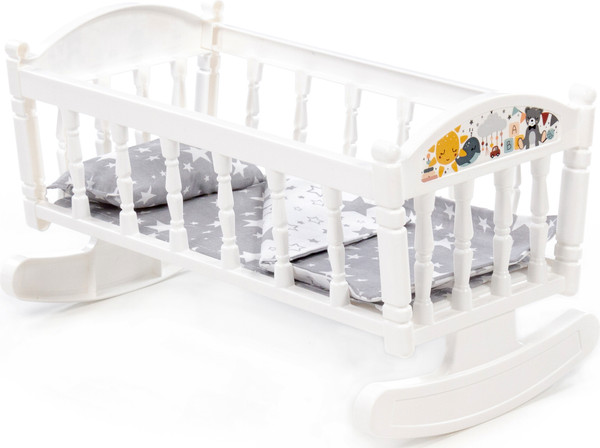 Изображение товара Аксессуар для куклы Полесье Кроватка-качалка №4 / 24057 (белый)