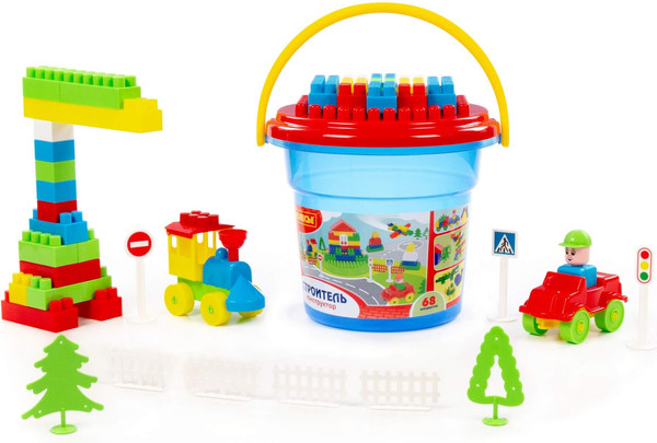 Изображение товара Конструктор Полесье Строитель / 24392 (68эл)