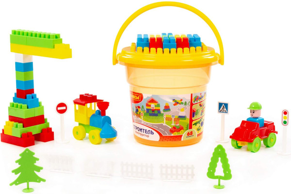 Изображение товара Конструктор Полесье Строитель / 24408 (68эл)