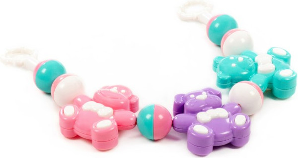 Изображение товара Подвеска на кроватку Полесье Забавные зверята / 24453 (розовый/сиреневый/бирюзовый)