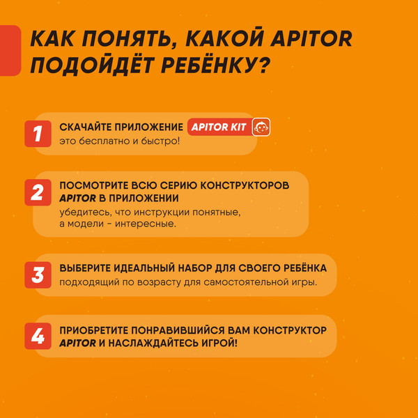 Изображение товара Конструктор программируемый Apitor Robot R 4 в 1