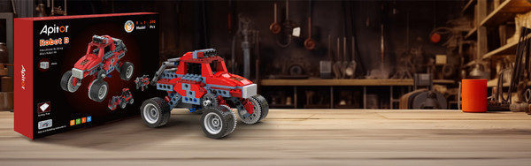 Изображение товара Конструктор электромеханический Apitor Robot B 8 в 1
