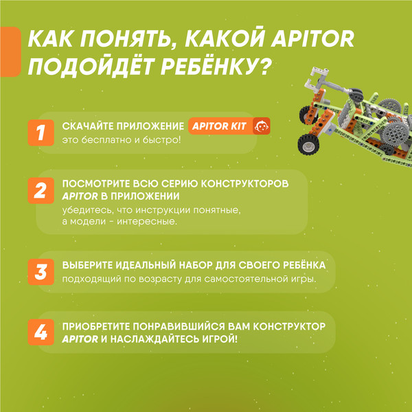 Изображение товара Конструктор электромеханический Apitor Robot E 14 в 1