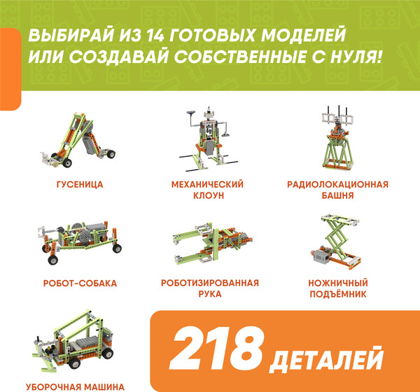 Изображение товара Конструктор электромеханический Apitor Robot E 14 в 1