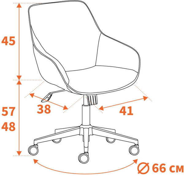 Изображение товара Кресло офисное Tetchair Dublin хром/вельвет (графит)