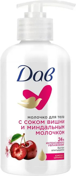 Изображение товара Молочко для тела Dove с соком вишни и миндальным молочком (280мл)
