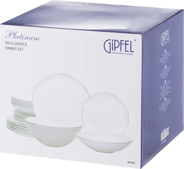 Изображение товара Набор столовой посуды Gipfel Platinum 52635 (19пр)