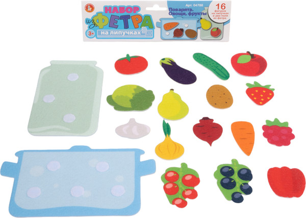 Изображение товара Развивающий игровой набор Десятое королевство Поварята. Овощи, фрукты / 04786
